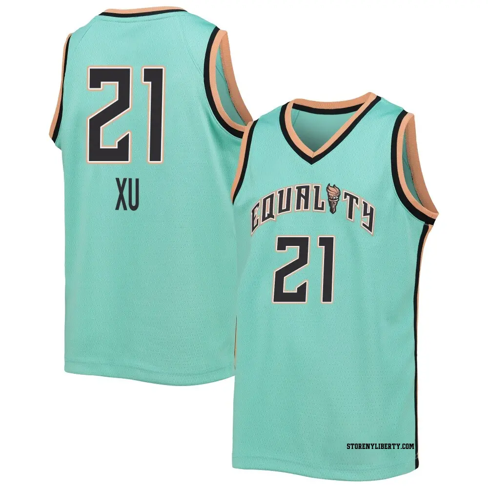 Youth Han Xu ＃21 Rebel Edition Victory New York Liberty Mint 2021 Jersey